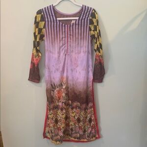 Kurta Long Sleeve Multicolor Floral Lightweight No Tags Approx. Women’s Small